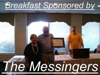 The Messinger’s sponsored our breakfast
Special thanks to the Messinger’s for their very generous contribution
