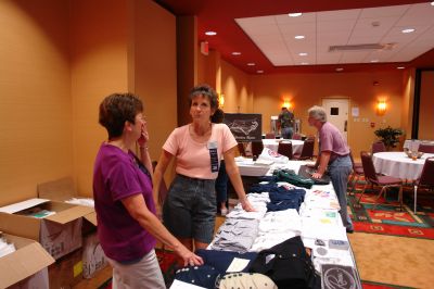 Joyce Norton and Jean Knott Attending Merchandise Sales
