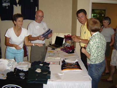 Jean and Ray Knott at the ROA merchandise table
