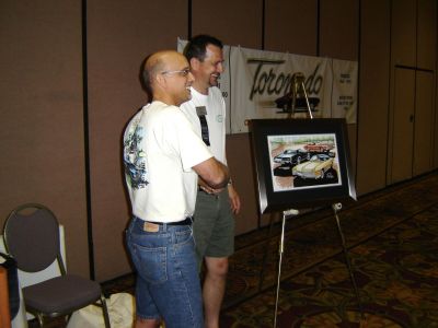 Artwork Presentation to Darwin Falk
Jason Zerbini had Cory Correll create this artwork for Darwin and presented it to him as appreciation for his years of assistance in technical support, used parts supply, and coordinating the sale of Jason's 67 GS to a buyer in Los Angeles CA.
