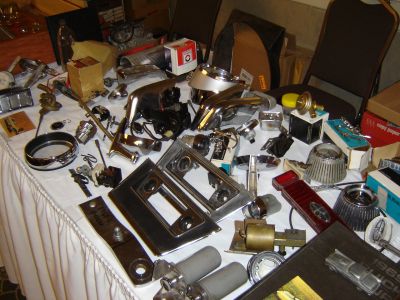 Vendors brought many parts for sale
