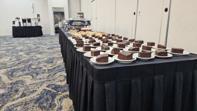 A nice spread of Desserts set out by the Clarion Hotel
