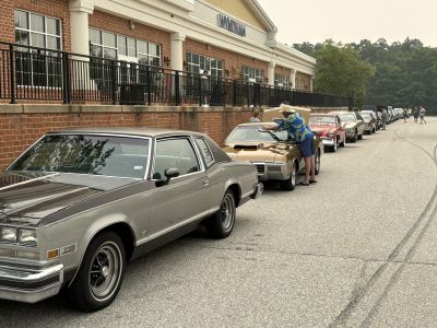 Members lining up for our Scheduled Convoy to the “Beyond the Battle” Museum
