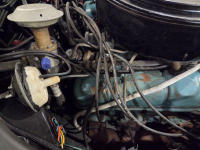 Original Engine Compartment details … Original Plug Wires … 4-Q-64
