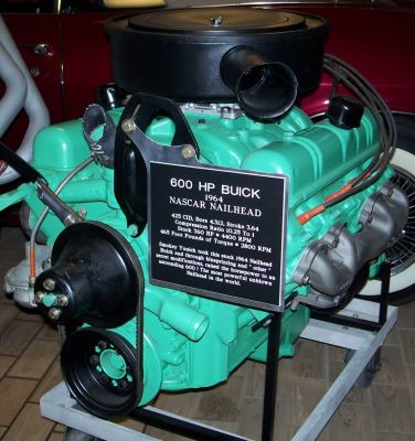 A VERY interesting item in the Garlits’ Antique Car Museum
A 1964 425 Nailhead Engine rated @ 600HP!
