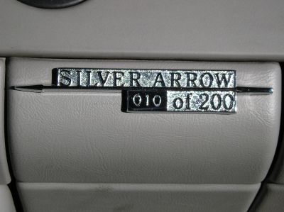 Silver Arrow package included a numbered dash plaque
