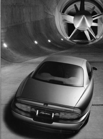 95 Riviera in a wind tunnel picture